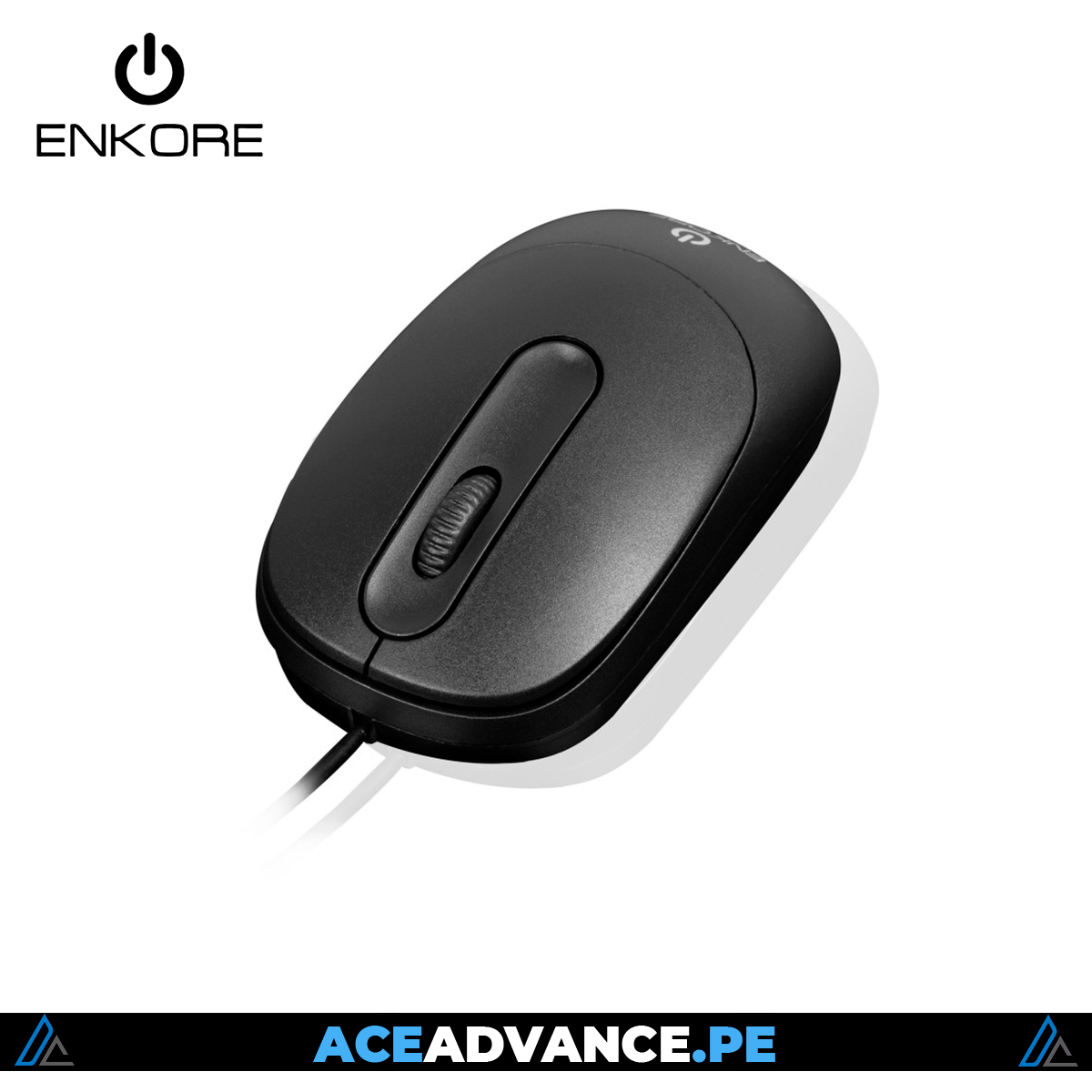 MOUSE OFICINA, ENKORE, URBAN NEGRO CON CABLE