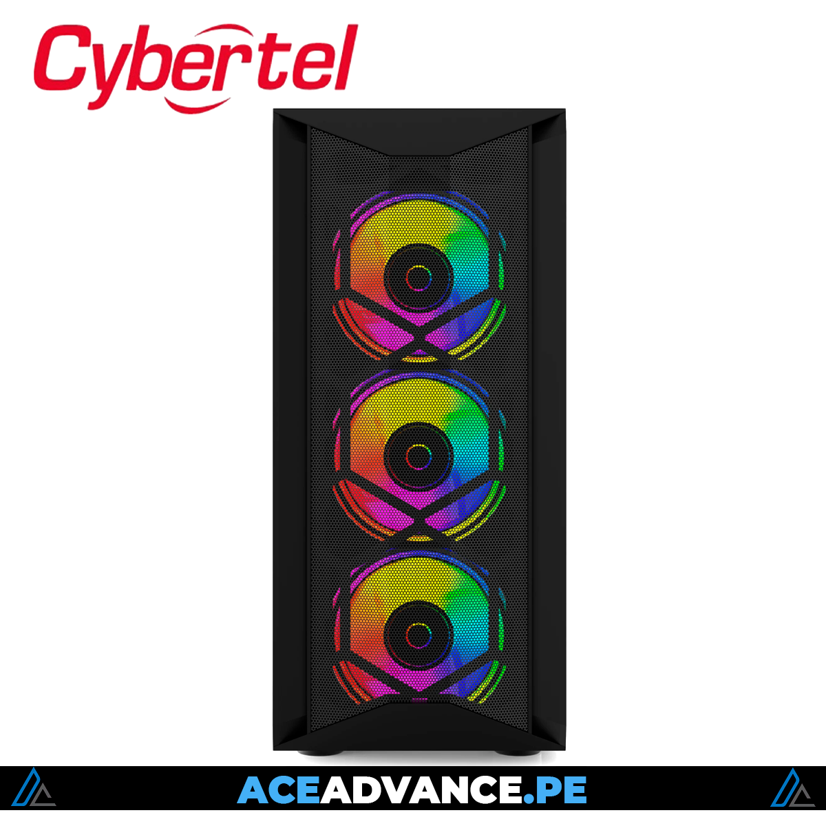 CASE CYBERTEL ELEMENT PLUS 6 FAN PANEL MESH