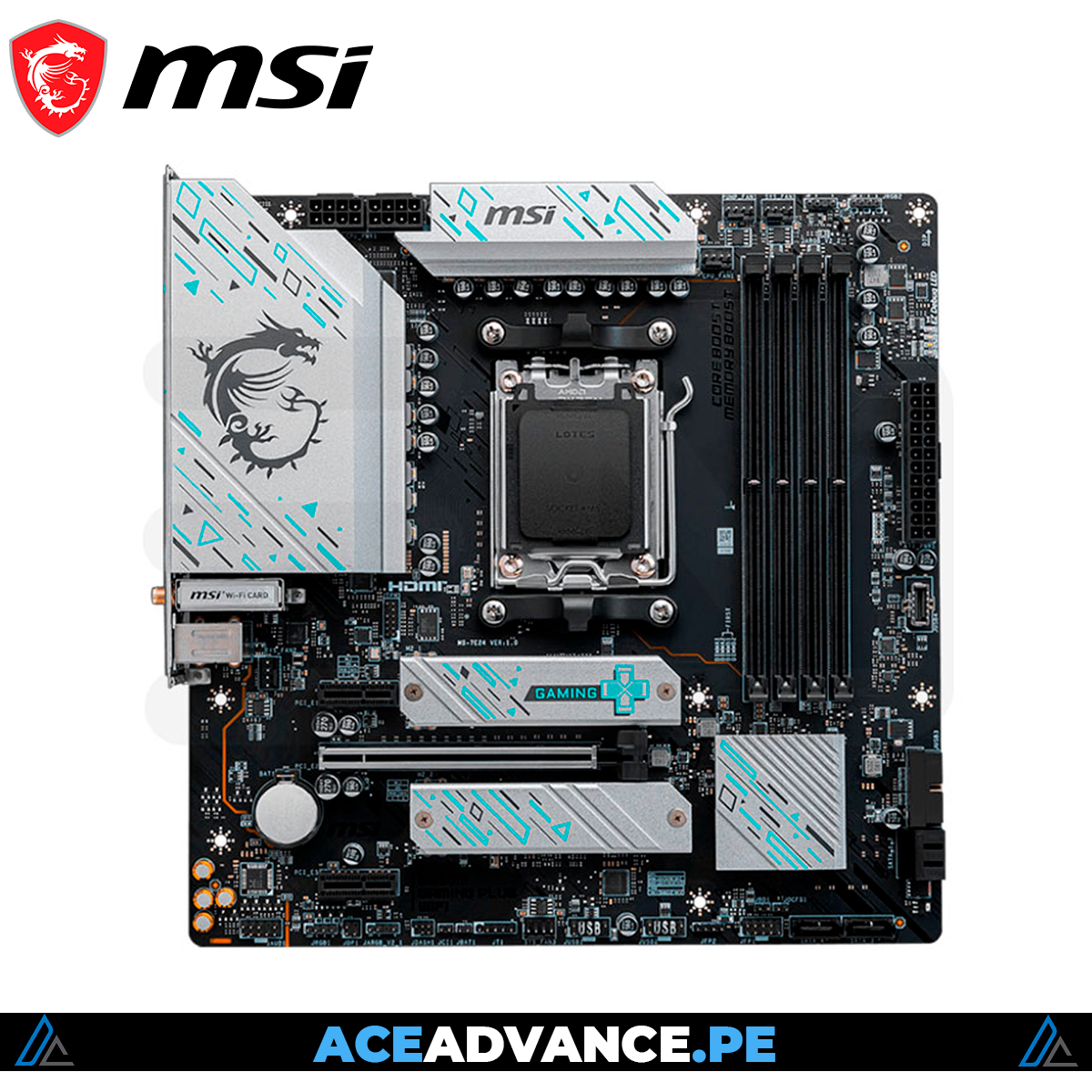 PLACA MADRE MSI, B650M GAMING PLUS WIFI DDR5 AM5 — imagen 3