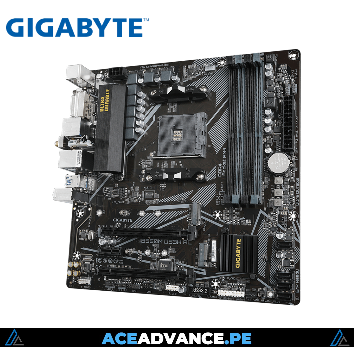 PLACA AMD AM4 GIGABYTE B550M DS3H AC Wifi blue
