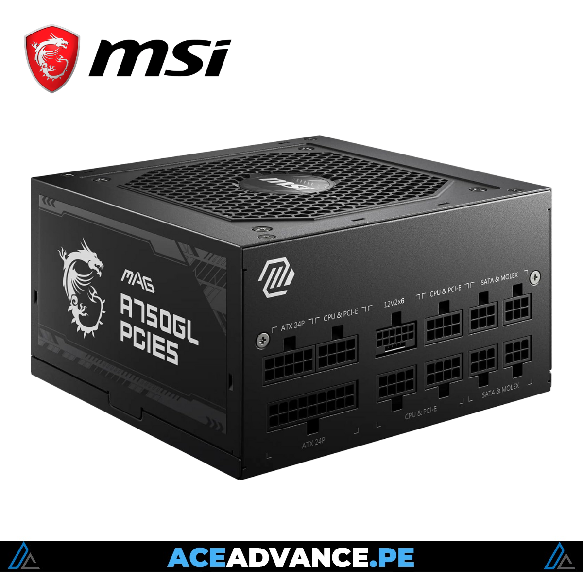 FUENTE DE PODER MSI MAG-A750GL-PCIE5 750W 80+ GOLD MODULAR