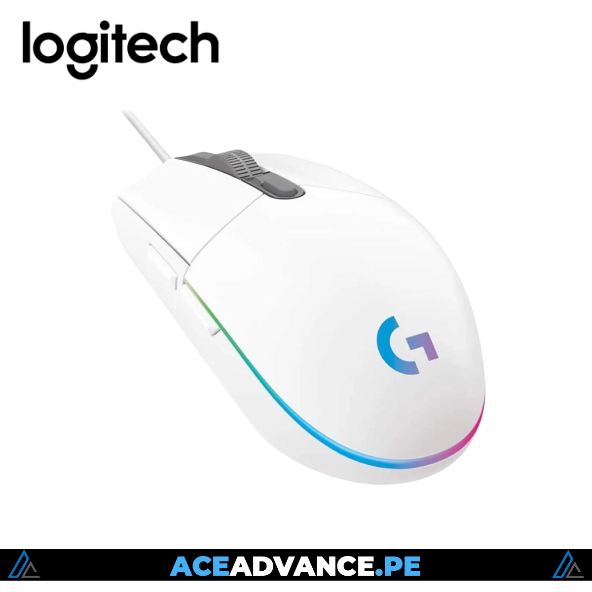 MOUSE GAMING LOGITECH G203 LIGHTSYNC RGB WHITE