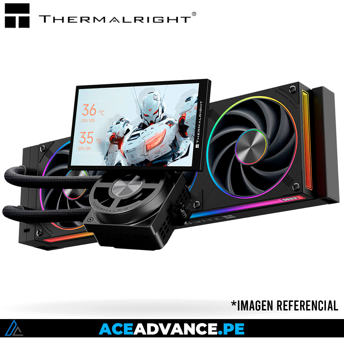 REFRIGERACION LIQUIDA THERMALRIGHT DYNAMIC VISION PRO 360 ARGB BLACK — imagen 3